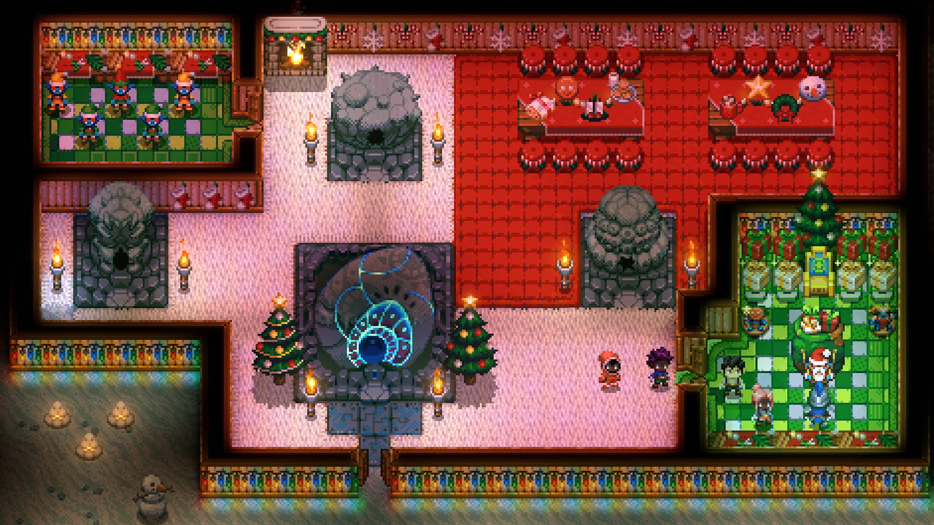 Core Keeper's Christmas festivities feature snowball fights, festive